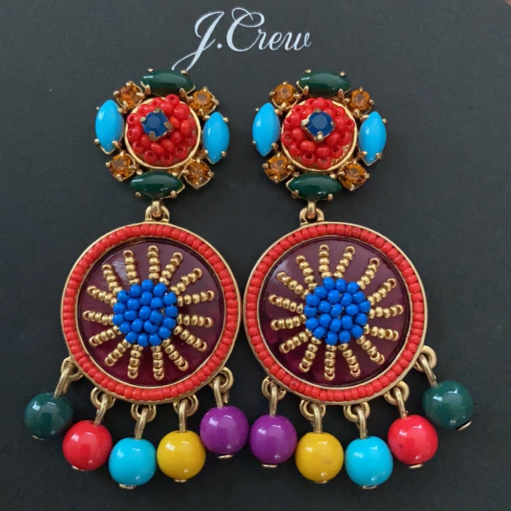 J. Crew Citron Beaded Drop Earrings - Picture 6 of 8